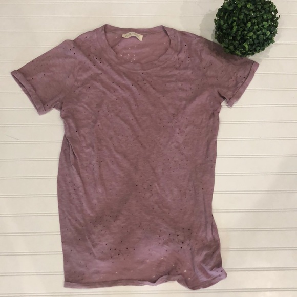 Audrey 3 +1 Distressed Tee Pink Boutique Trendy - Picture 2 of 3